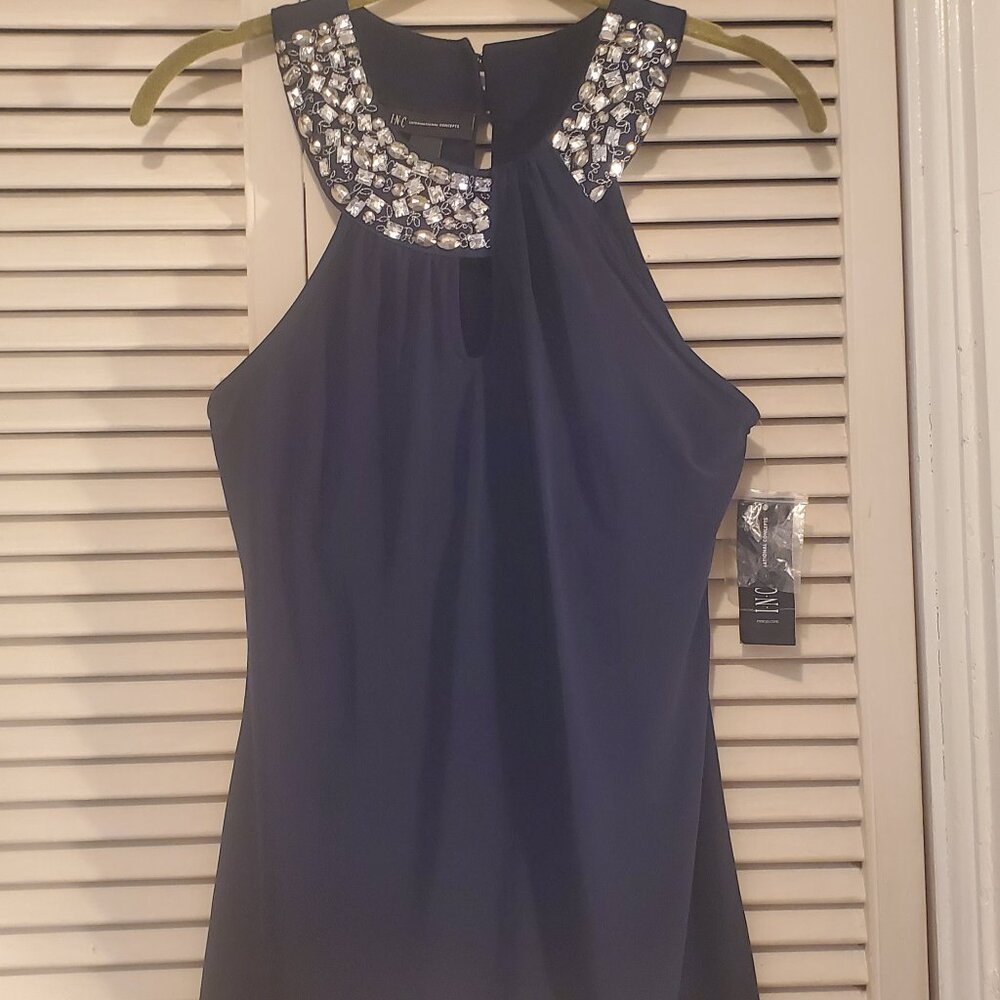 Inc jeweled  sleeveless top